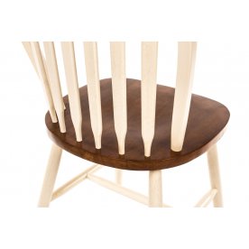 Стул Sparta античный белый / темный дуб собранный