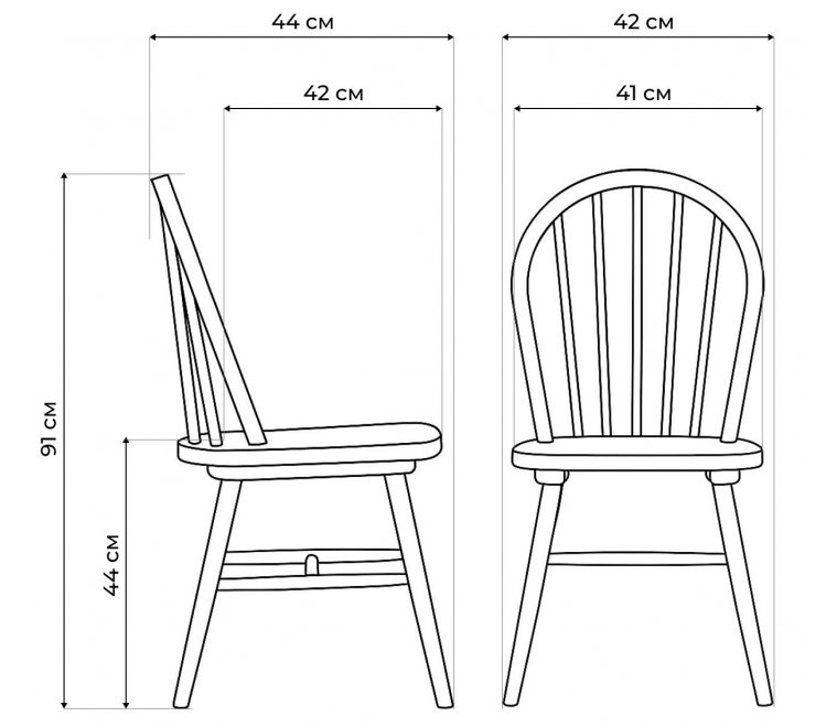 Деревянный стул Венский (Б-орех)