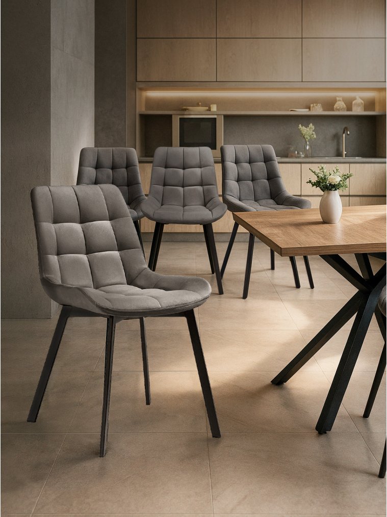 Комплект стульев Форт 4 шт темно-серый / черный