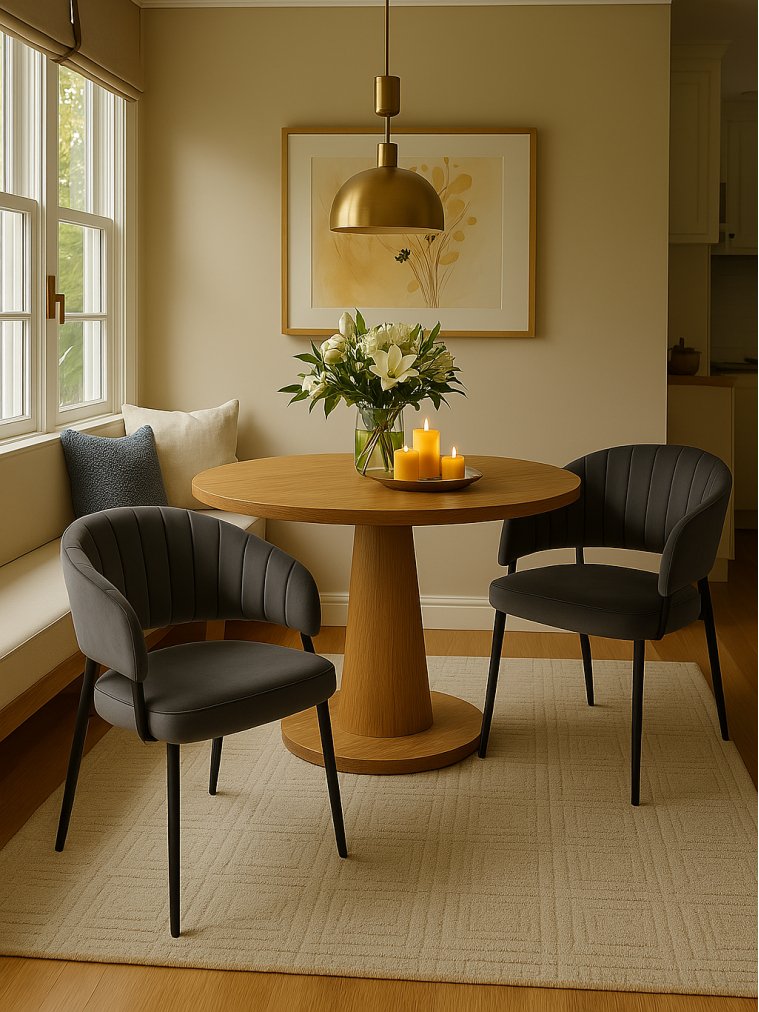 Комплект стульев Лукас 2 шт темно-серый / черный