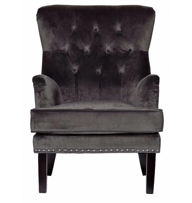 Кресло 24YJ-7004-06437 велюр серый