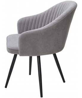 Стул-кресло Avior 360 поворотное b22 серый велюр / черный