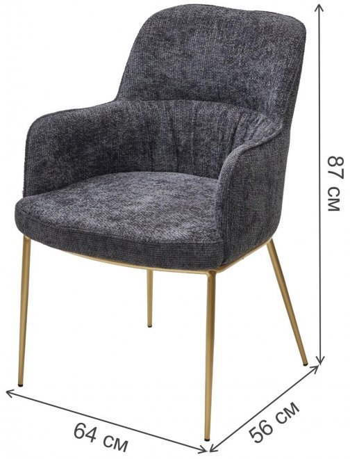 Кресло Bruno black wandy-460 / бронзовый