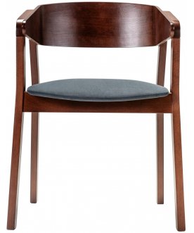 Стул-кресло Dalia grey / темный орех