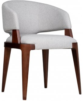 Стул-кресло Ester gray / темный орех