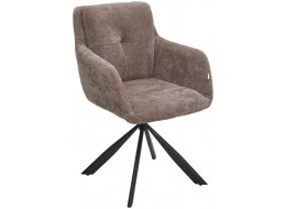 Кресло Федерико Данс 180 поворотное nordic 35 серо-коричневый/ черный