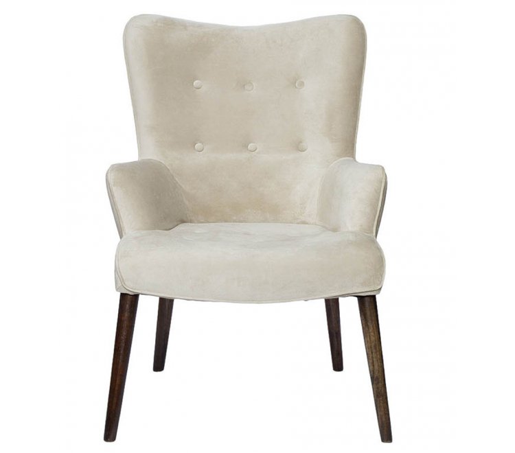 Кресло HD2203282KD-BT велюровое бежевое 