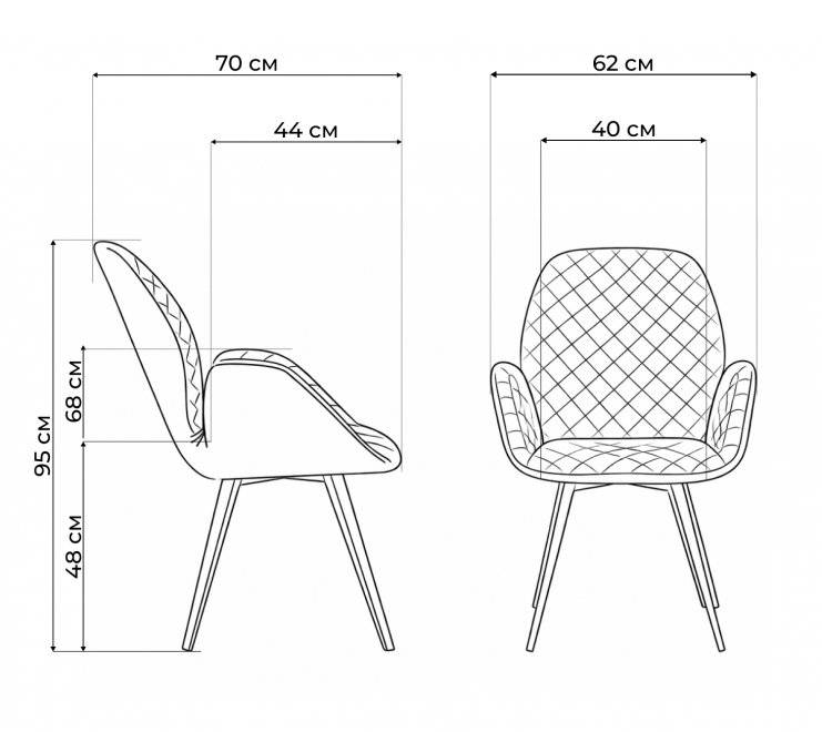 Кресло Муат поворотное графитовый / черный