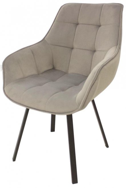 Кресло поворотное Арнем замша латте / черный каркас
