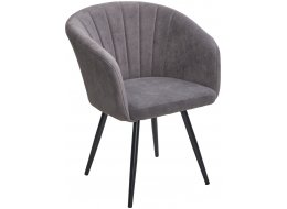 Кресло Runa 360 поворотное b28 темнор-серый велюр / черный