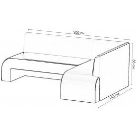 Кухонный диван Кармен угловой правый