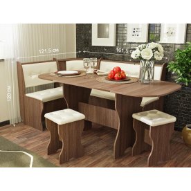 Кухонный уголок Жасмин ясень шимо / жемчуг