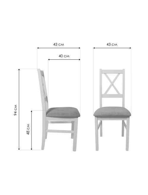 Деревянный стул Nilo 10 графит