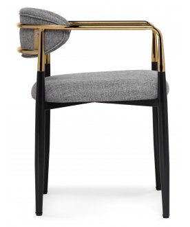 Стул-кресло Lord gray / black / gold