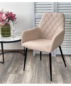 Стул-кресло Novara ткань barrel-09 бежевый / черный