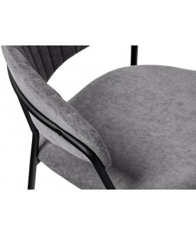 Дизайнерский стул Turin серый / черный