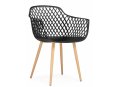 Пластиковый стул Rikon black / wood