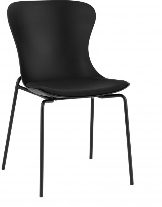 Стул на металлокаркасе Элиша с подушкой черный