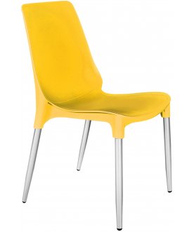 Стул на металлокаркасе Sheffilton SHT-S75 желтый / хром лак