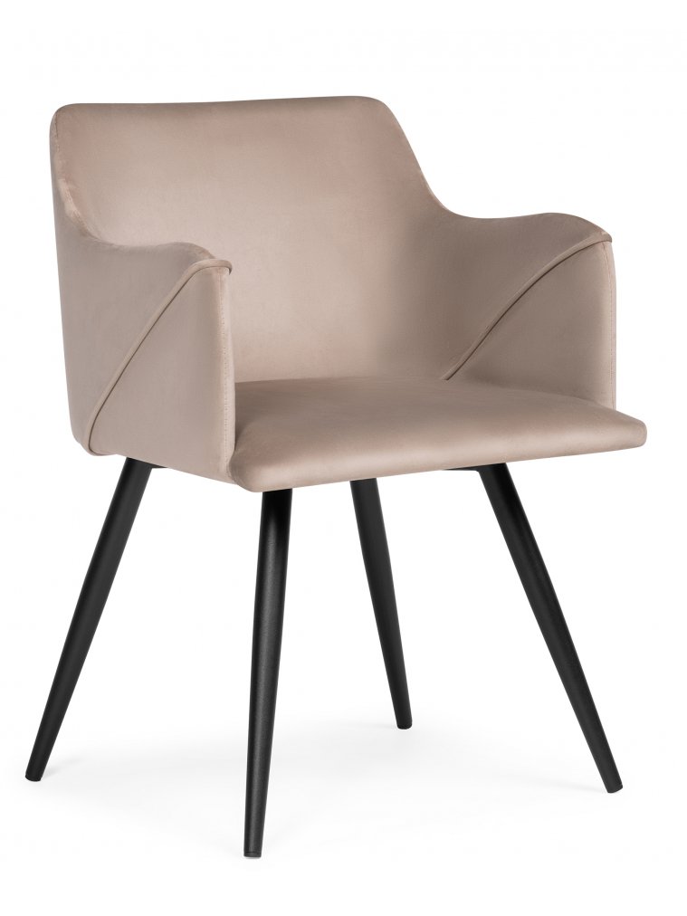 Полубарный стул Эджелл серый микровелюр Бренди 22 Грей / черный каркас