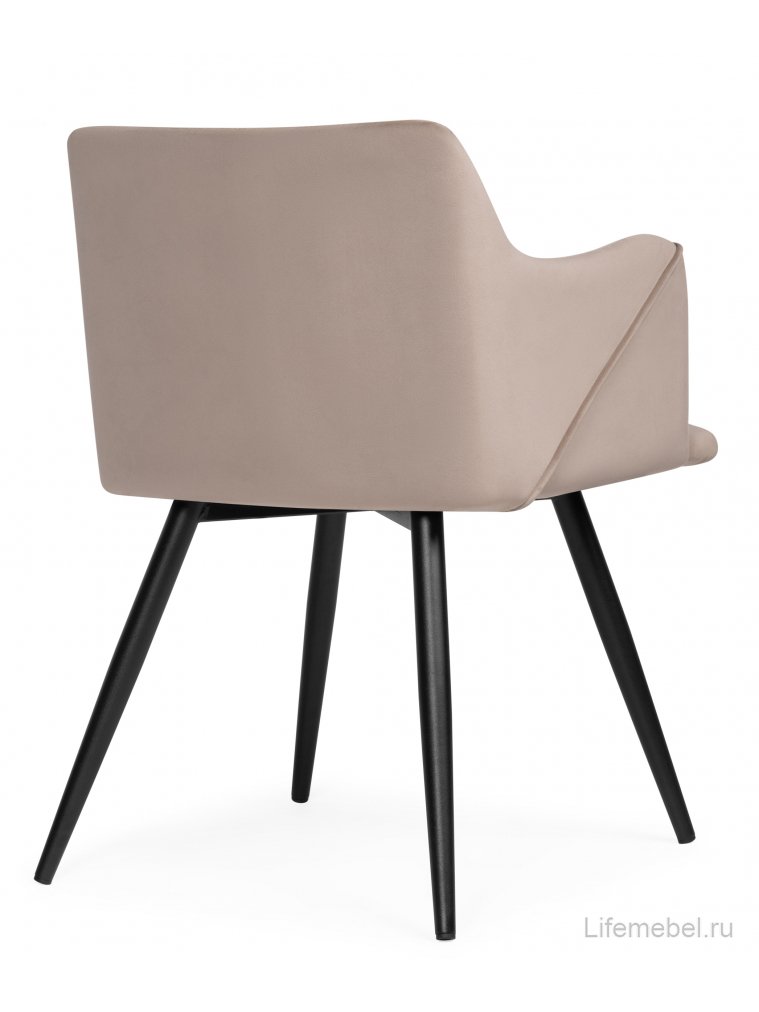 Полубарный стул Эджелл серый микровелюр Бренди 22 Грей / черный каркас