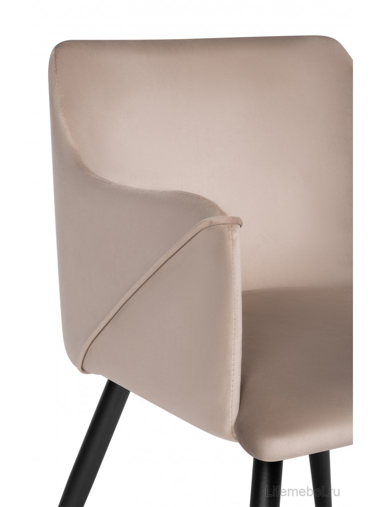 Полубарный стул Эджелл серый микровелюр Бренди 22 Грей / черный каркас