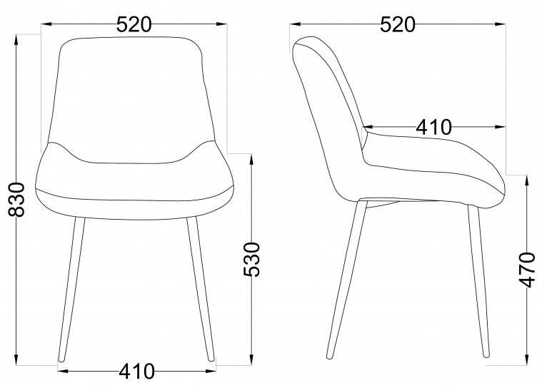 Стул на металлокаркасе Asrta светло-серый
