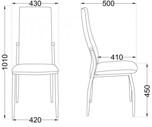 Стул на металлокаркасе Denver черный