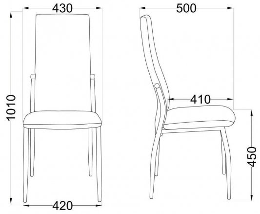 Стул на металлокаркасе Denver кремовый / черный