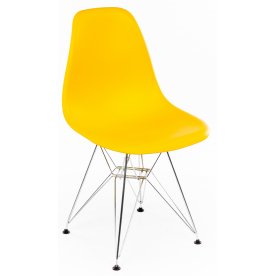 Стул Eames PC-015 желтый ножки металл