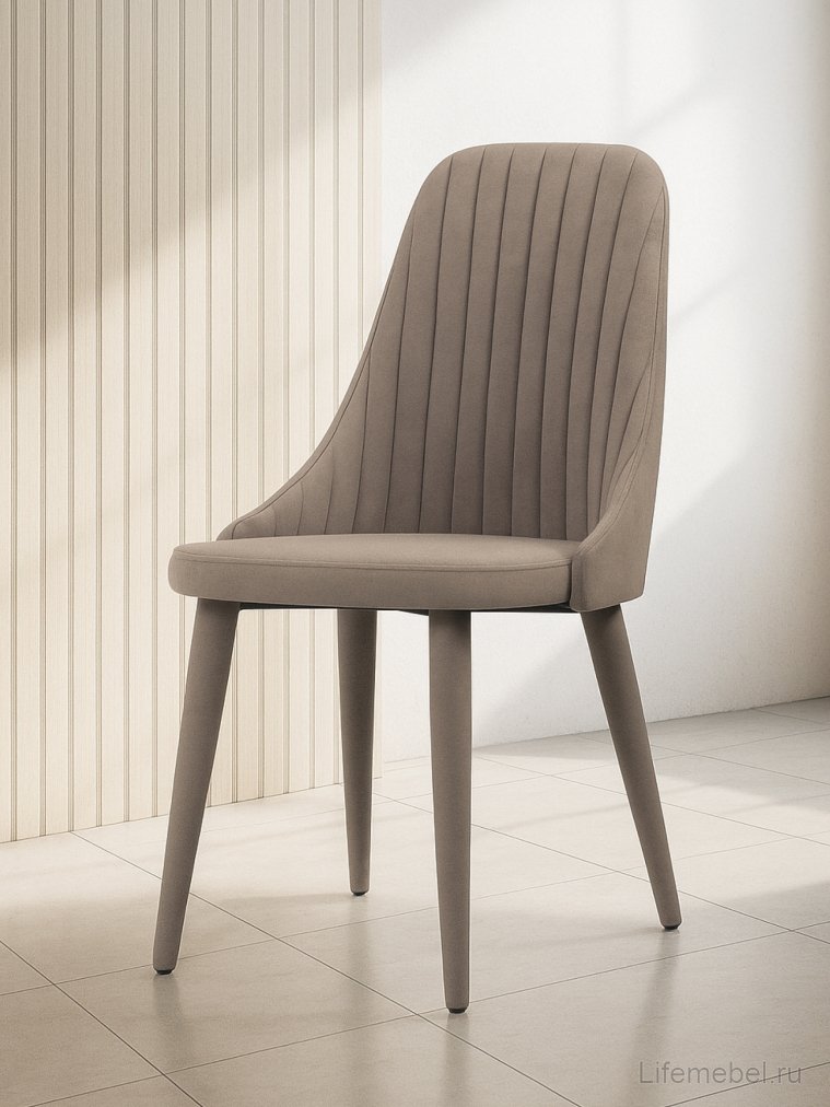 Стул Морос с чехлом / ДП2-30 Шато капучино каркас оранжевый микровелюр (catania flame)