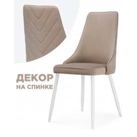 Стул на металлокаркасе Лорд ножки белые голубой велюр (teddy 924)