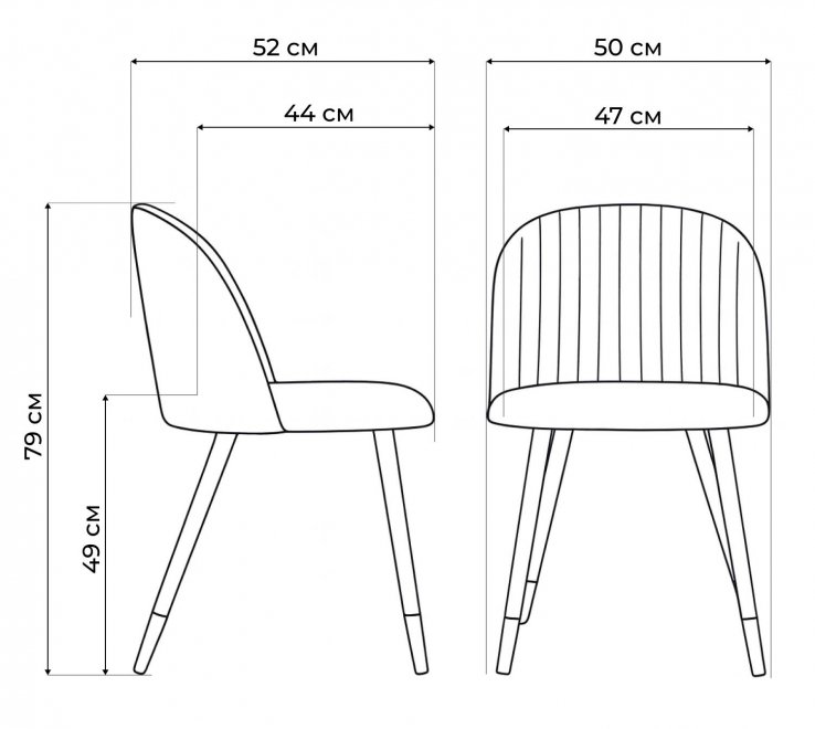Стул на металлокаркасе Gabi green / black
