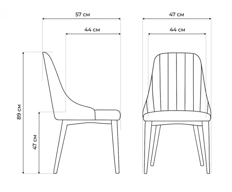 Стул на металлокаркасе Kora gray / black