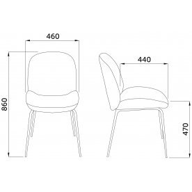 Стул на металлокаркасе Adam