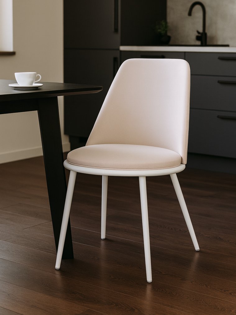 Стул на металлокаркасе Алдис катания вайт / белый матовый