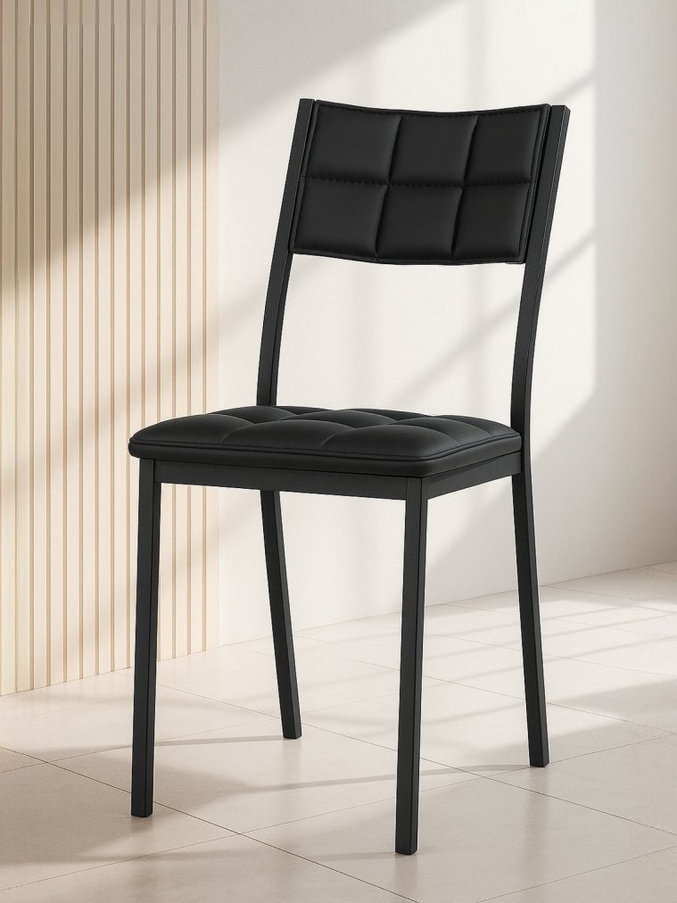 Стул на металлокаркасе Бекал черный / черный матовый