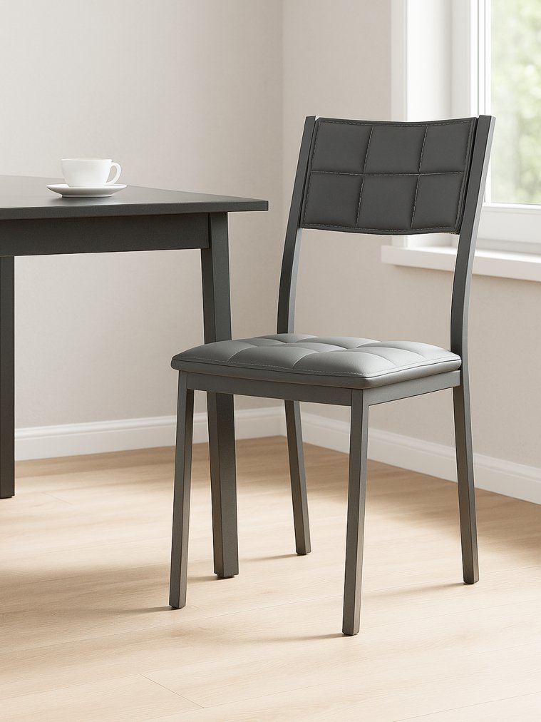 Стул на металлокаркасе Бекал темно-серый / графит