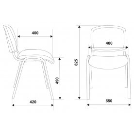 Стул на металлокаркасе Бюрократ Вики PK/TW-13A