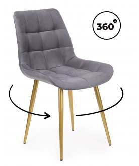 Стул на металлокаркасе Стронг темно-серый (zd 995) / золотой