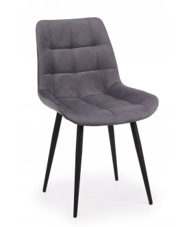 Стул на металлокаркасе Челси П темно-серый (zd 995) / черный