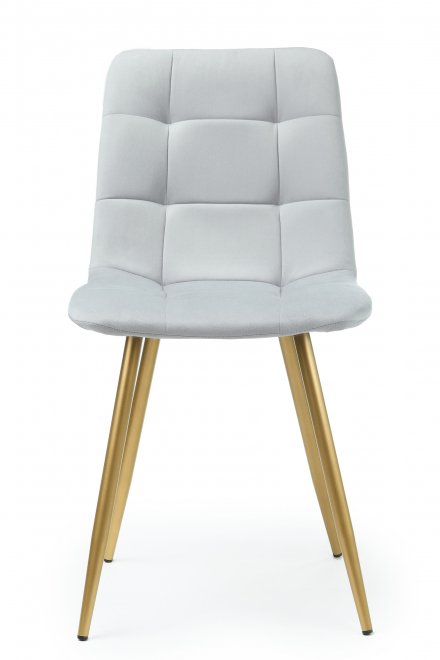 Стул на металлокаркасе Чилли светло-серый / золото