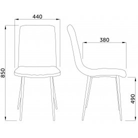 Стул на металлокаркасе Dallas