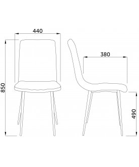 Стул на металлокаркасе Dallas