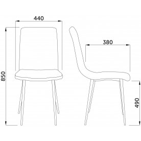 Стул на металлокаркасе Dallas