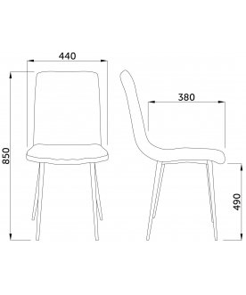 Стул на металлокаркасе Dallas