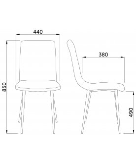 Стул на металлокаркасе Dallas