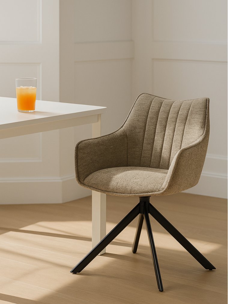 Стул на металлокаркасе Denever beige / black