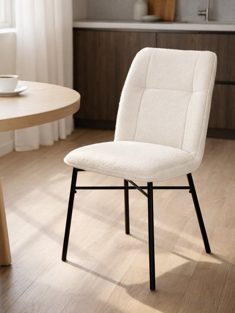 Стул на металлокаркасе Denis beige / black