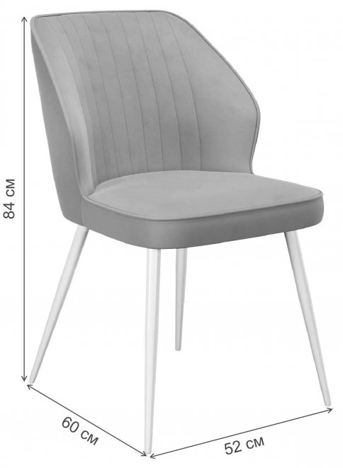 Стул на металлокаркасе DikLine 222М серый / черный